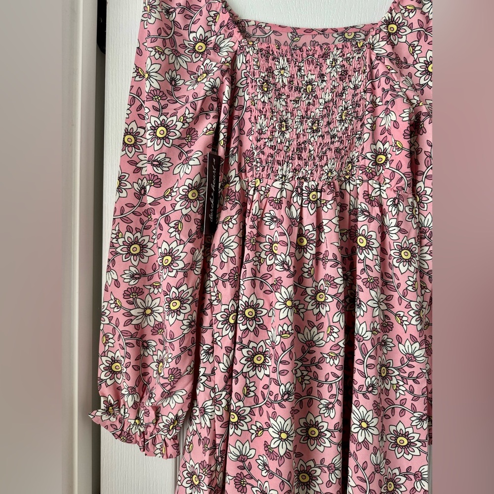 NWT Long Sleeve Mini Floral Dress Various Sizes - Picture 5 of 8